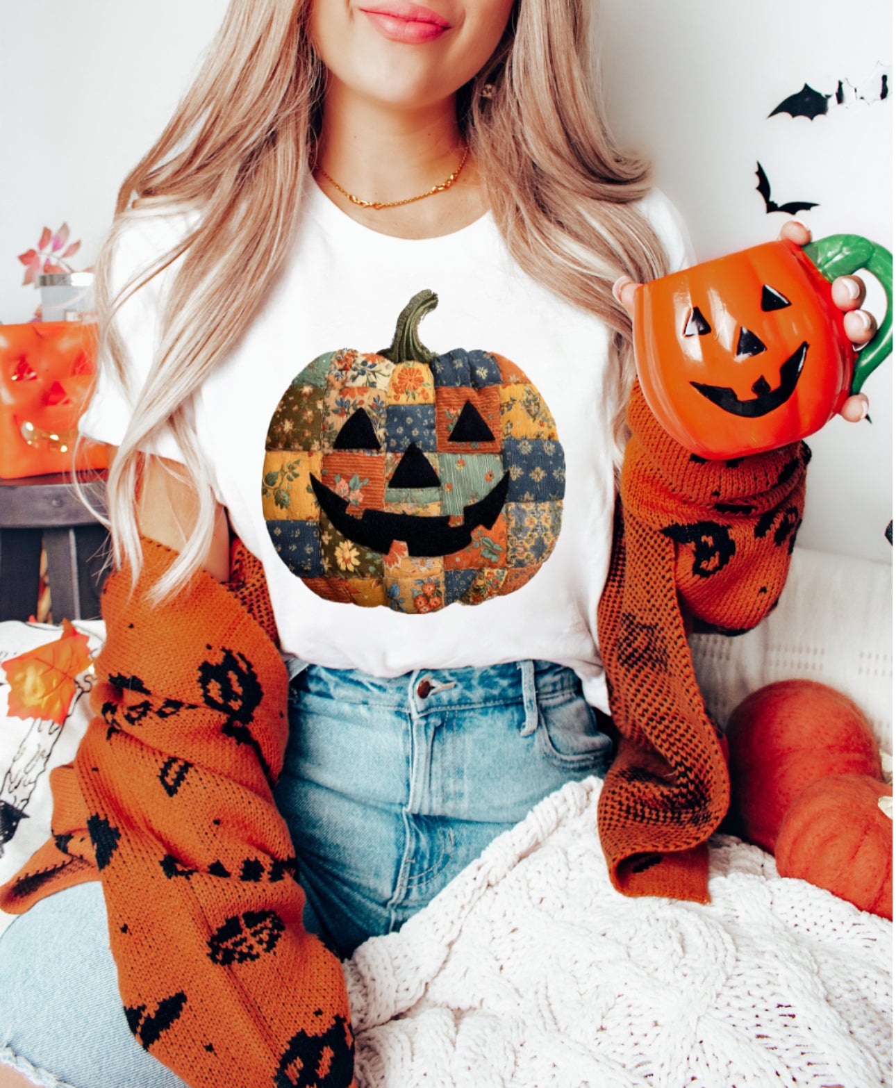 Patchwork Pumpkin T-Shirt