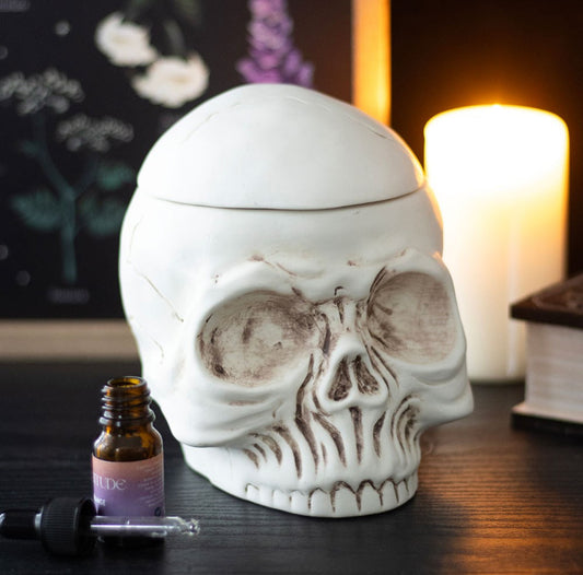 Weathered Skull Oil Burner And Wax Warmer