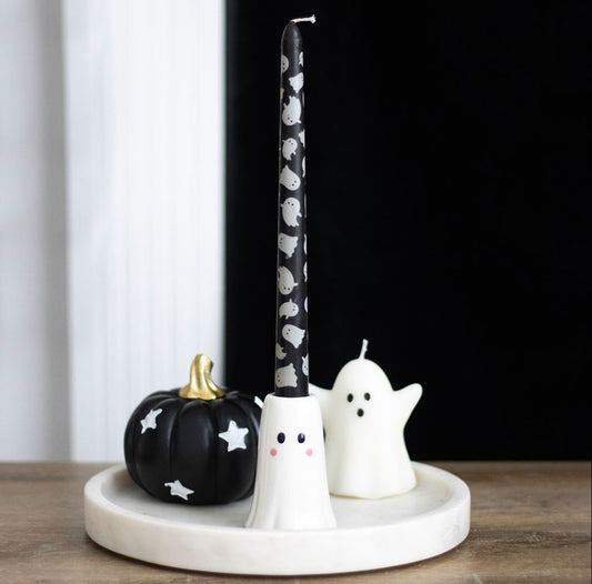 Sweet Ghost Candle Holder With Taper Candle