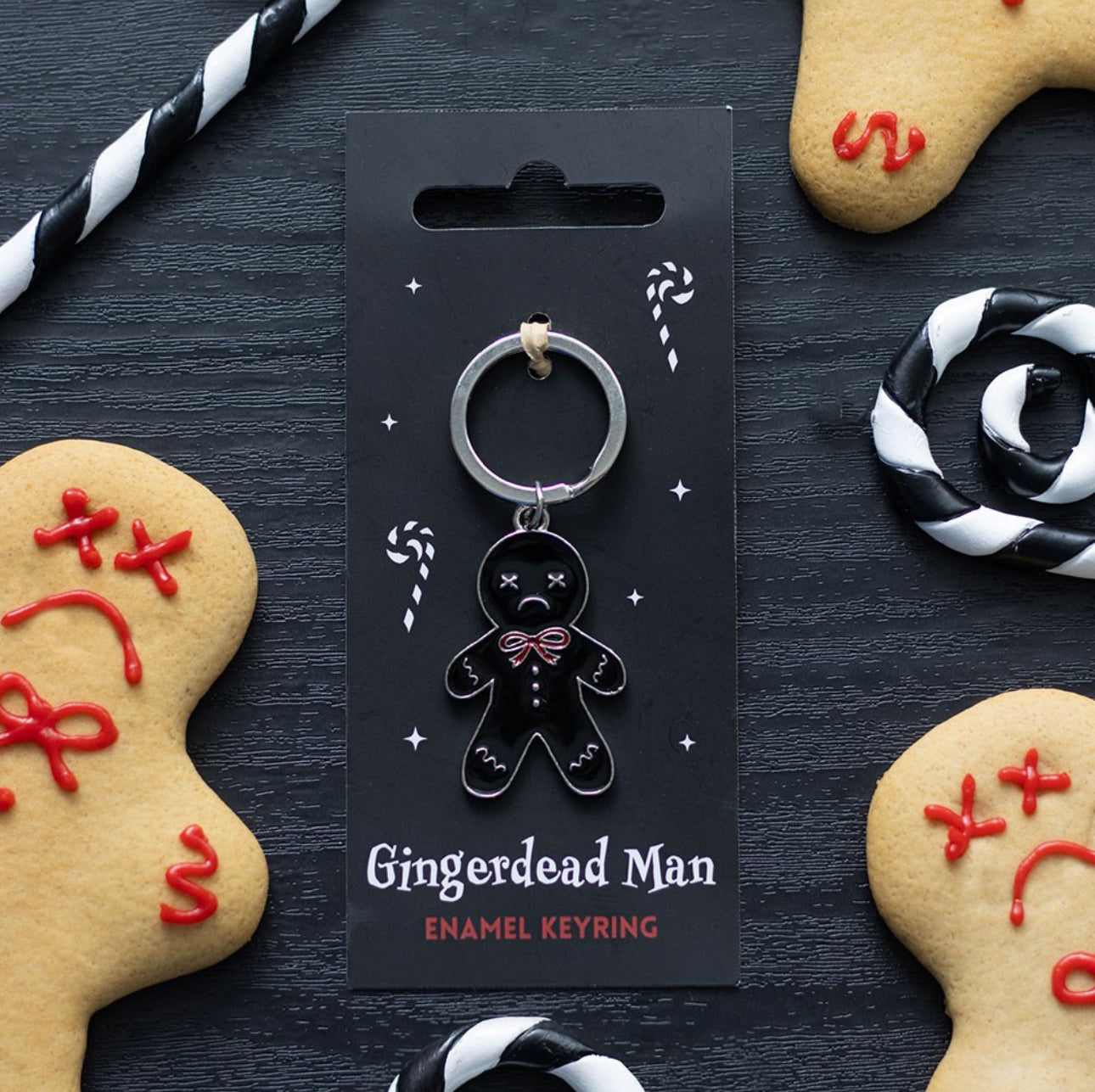 Spooky Gingerdead Man Keyring