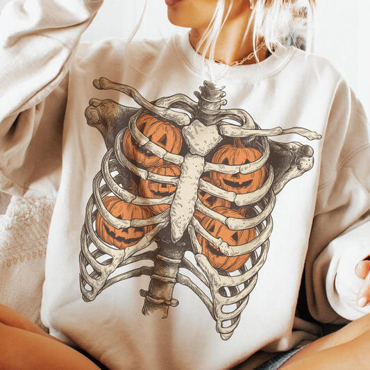 Pumpkin Ribcage Sweater