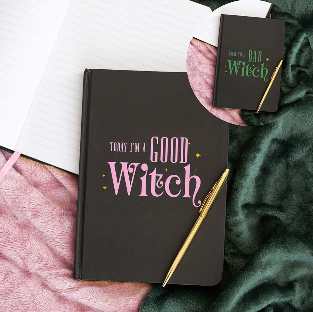 Good Witch Bad Witch A5 Reversible Notebook